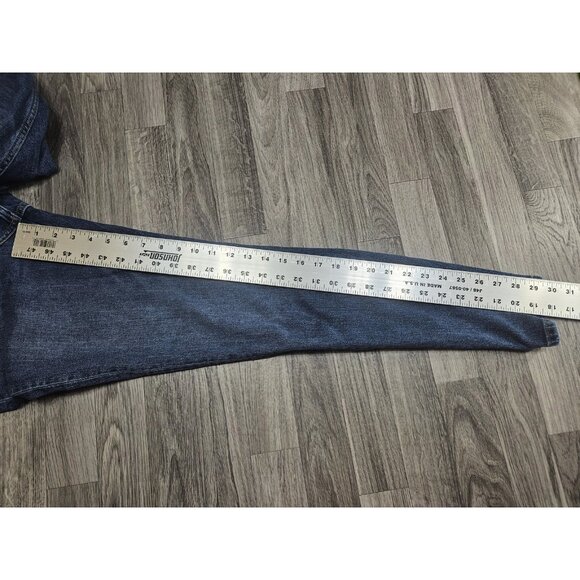 (3/$35) H&M &Denim Jeans Womens 32 High Waist Skinny Ankle Raw Hem Distressed - Picture 11 of 13